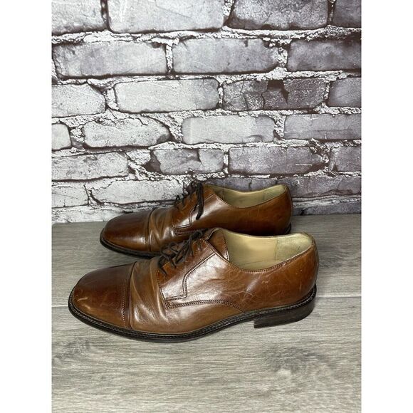 Johnston Murphy J. Murphy Brown Leather Cap Toe Oxford Dress Shoes Men Sz 10M US main image 11